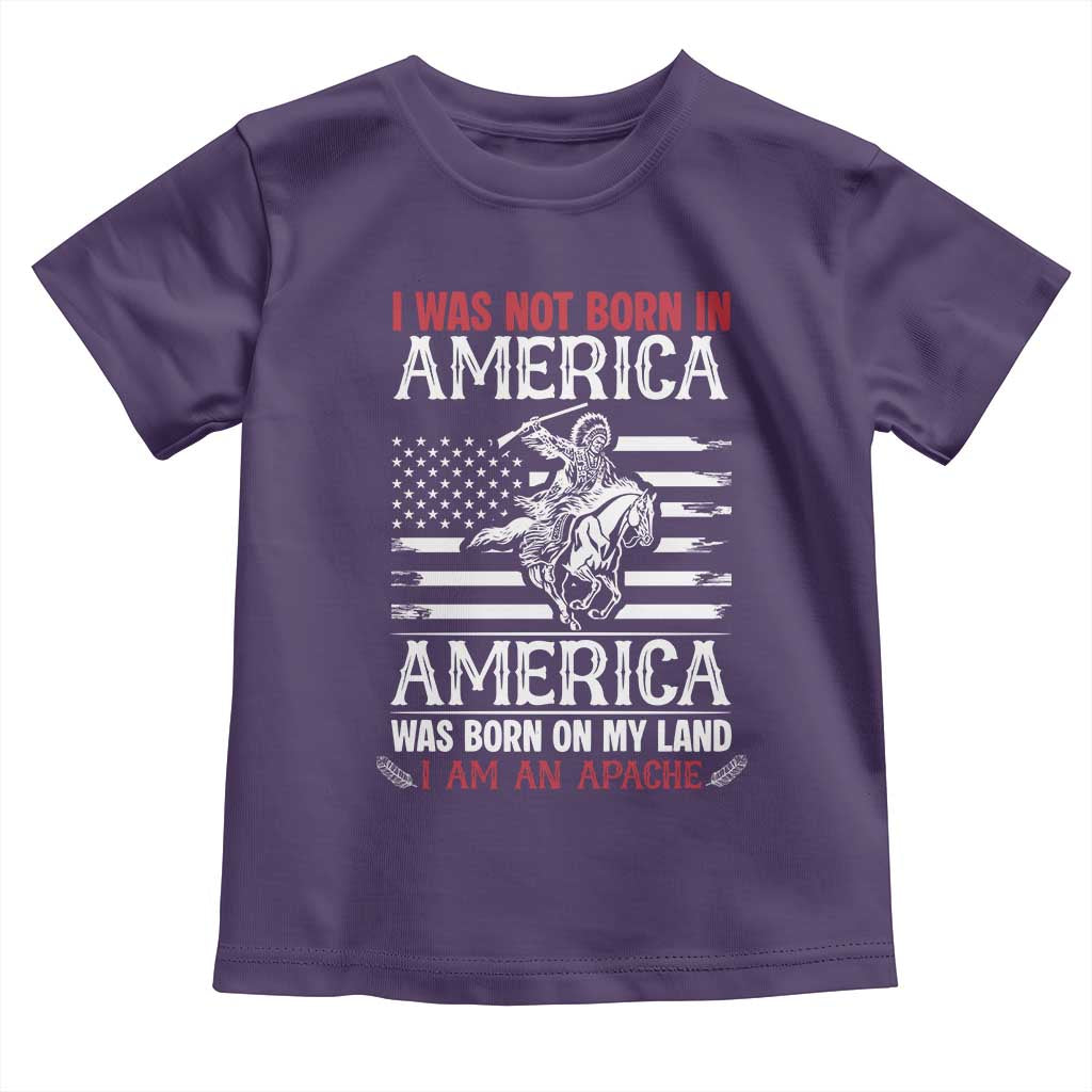 Native American Apache Toddler T Shirt I Was Not Born In America TS14 Purple Print Your Wear