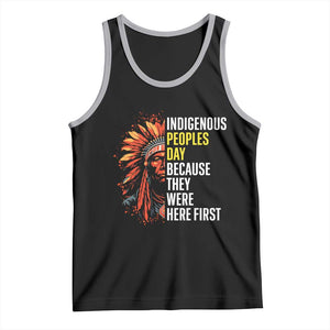 Indigenous Peoples Day Because They Were Here First Tank Top TS14 Black Athletic Heather Print Your Wear
