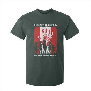 Native American Child Idian T Shirt For Kid The Part Of History We Must Never Forget TS14 Dark Forest Green Print Your Wear