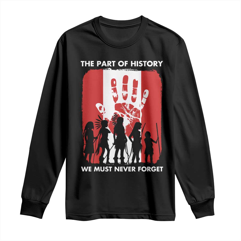 Native American Child Idian Long Sleeve Shirt The Part Of History We Must Never Forget TS14 Black Print Your Wear