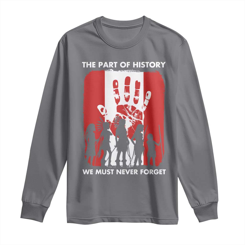 Native American Child Idian Long Sleeve Shirt The Part Of History We Must Never Forget TS14 Charcoal Print Your Wear