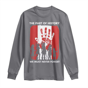 Native American Child Idian Long Sleeve Shirt The Part Of History We Must Never Forget TS14 Charcoal Print Your Wear