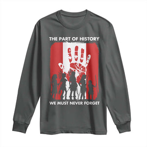 Native American Child Idian Long Sleeve Shirt The Part Of History We Must Never Forget TS14 Dark Heather Print Your Wear
