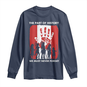 Native American Child Idian Long Sleeve Shirt The Part Of History We Must Never Forget TS14 Navy Print Your Wear