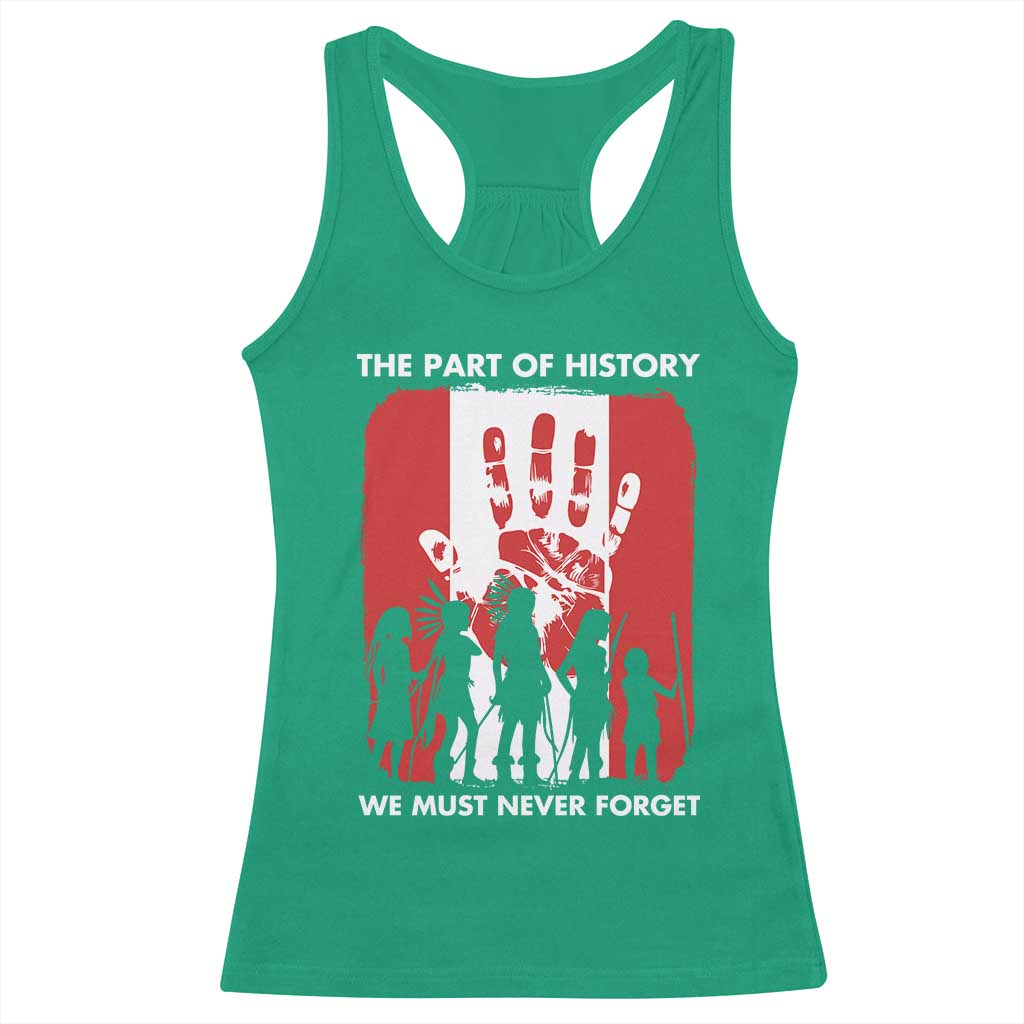 Native American Child Idian Racerback Tank Top The Part Of History We Must Never Forget TS14 Irish Green Print Your Wear