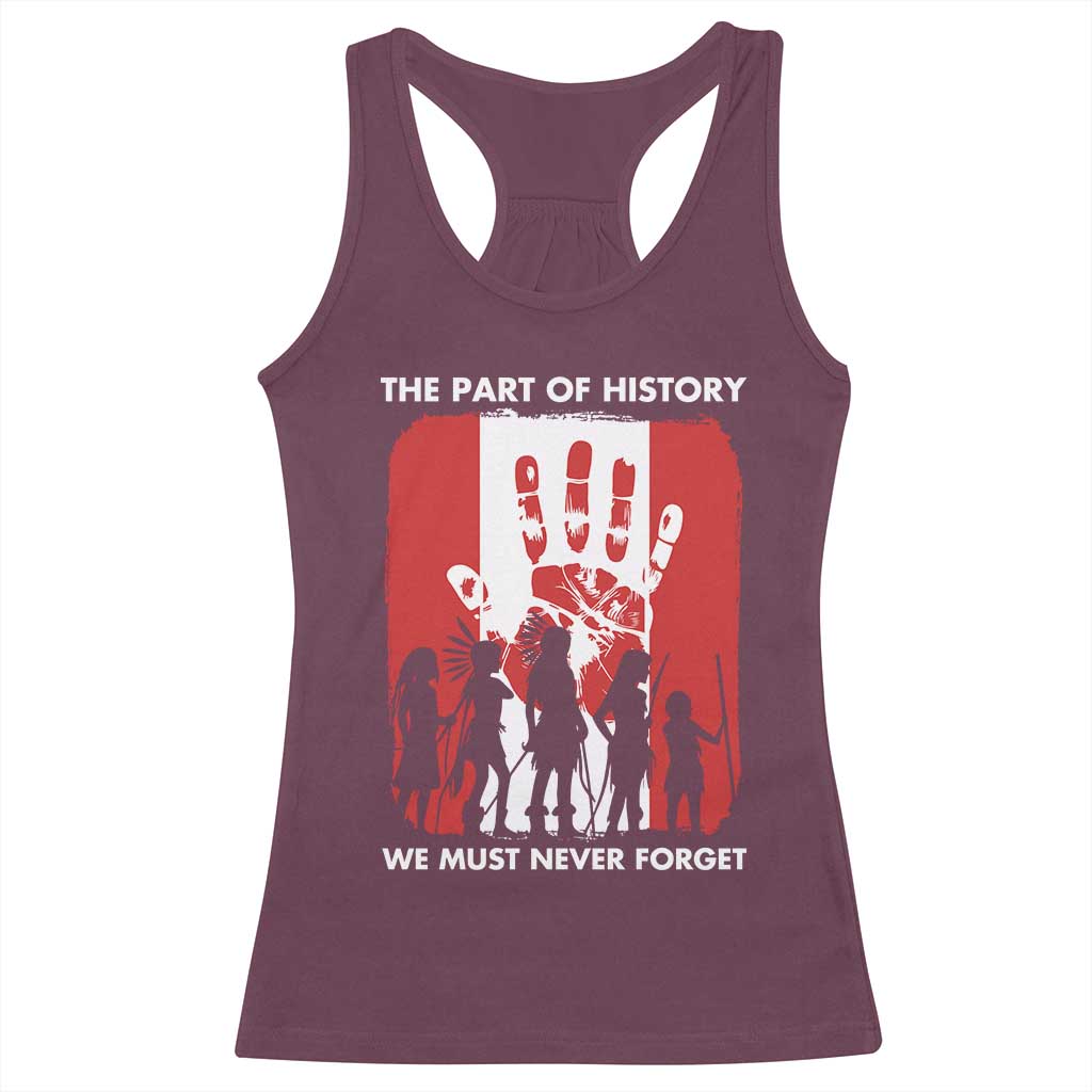 Native American Child Idian Racerback Tank Top The Part Of History We Must Never Forget TS14 Maroon Print Your Wear