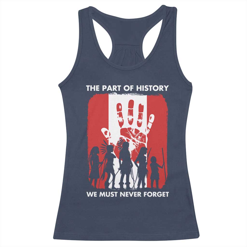 Native American Child Idian Racerback Tank Top The Part Of History We Must Never Forget TS14 Navy Print Your Wear