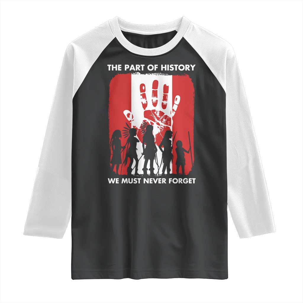Native American Child Idian Raglan Shirt The Part Of History We Must Never Forget TS14 Black White Print Your Wear