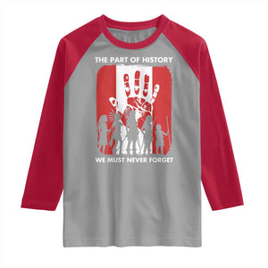 Native American Child Idian Raglan Shirt The Part Of History We Must Never Forget TS14 Sport Gray Red Print Your Wear