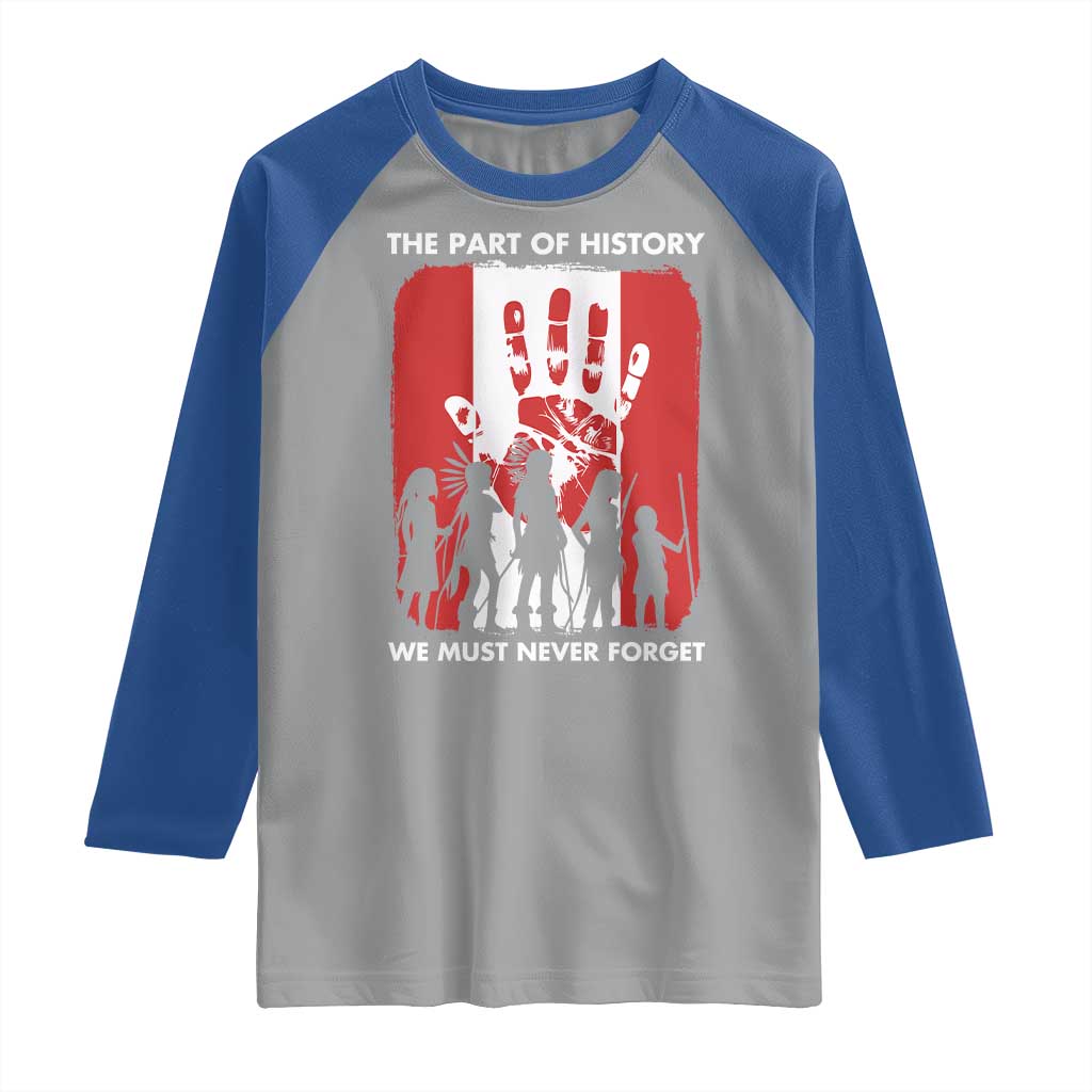 Native American Child Idian Raglan Shirt The Part Of History We Must Never Forget TS14 Sport Gray Royal Print Your Wear