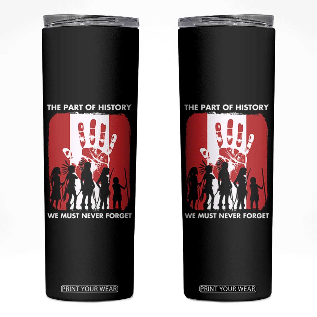 Native American Child Idian Skinny Tumbler The Part Of History We Must Never Forget TS14 Black Print Your Wear