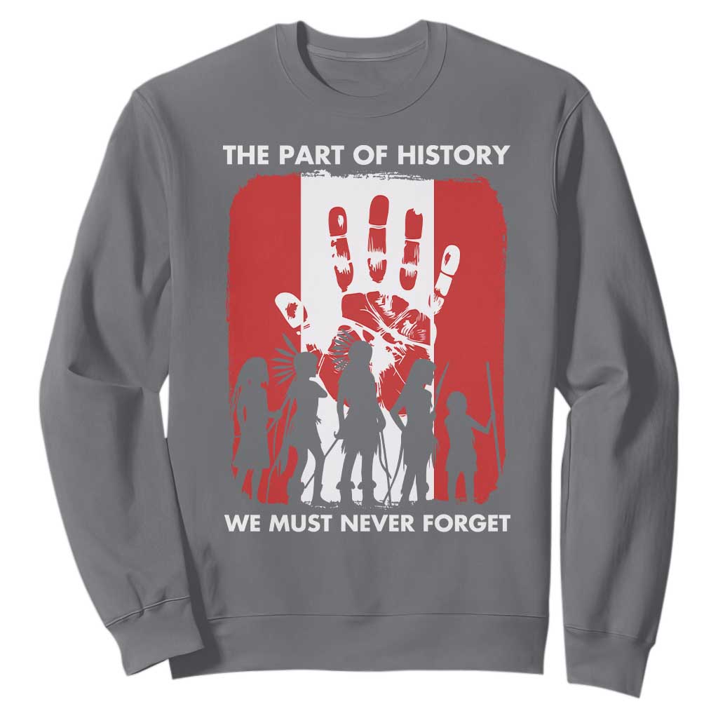 Native American Child Idian Sweatshirt The Part Of History We Must Never Forget TS14 Charcoal Print Your Wear