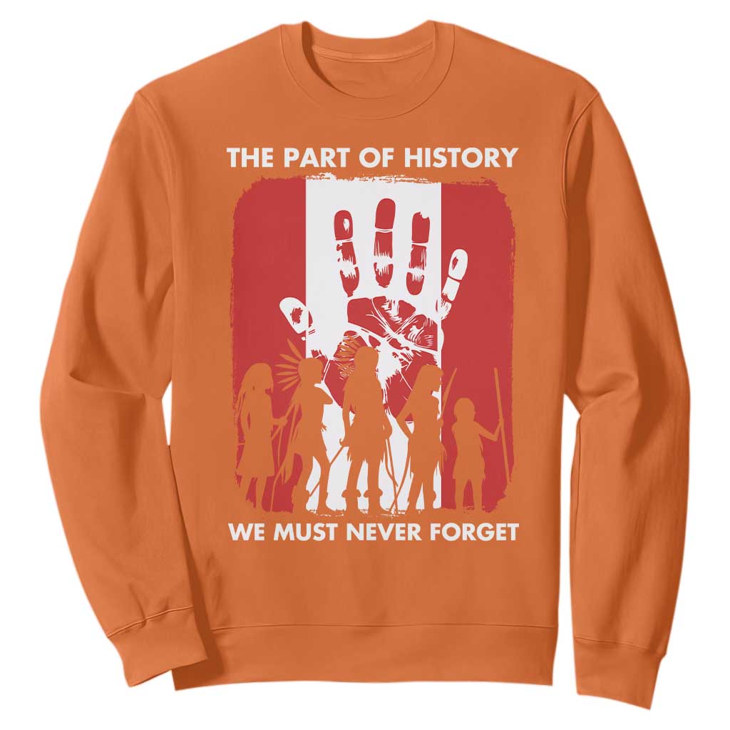 Native American Child Idian Sweatshirt The Part Of History We Must Never Forget TS14 Orange Print Your Wear