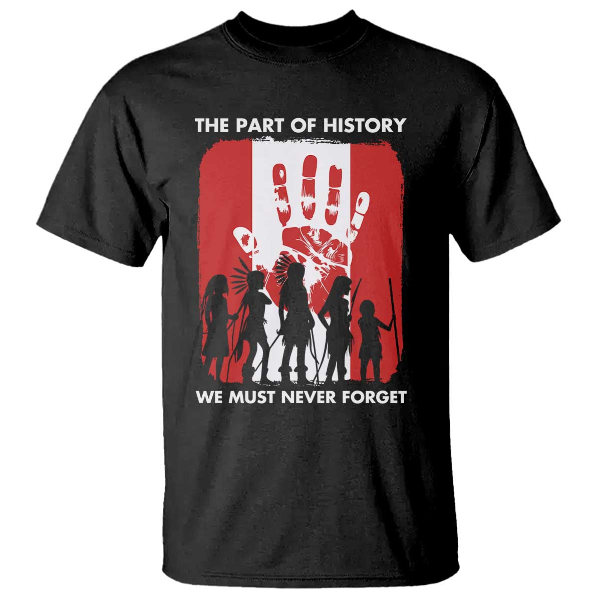 Native American Child Idian T Shirt The Part Of History We Must Never Forget TS14 Black Print Your Wear