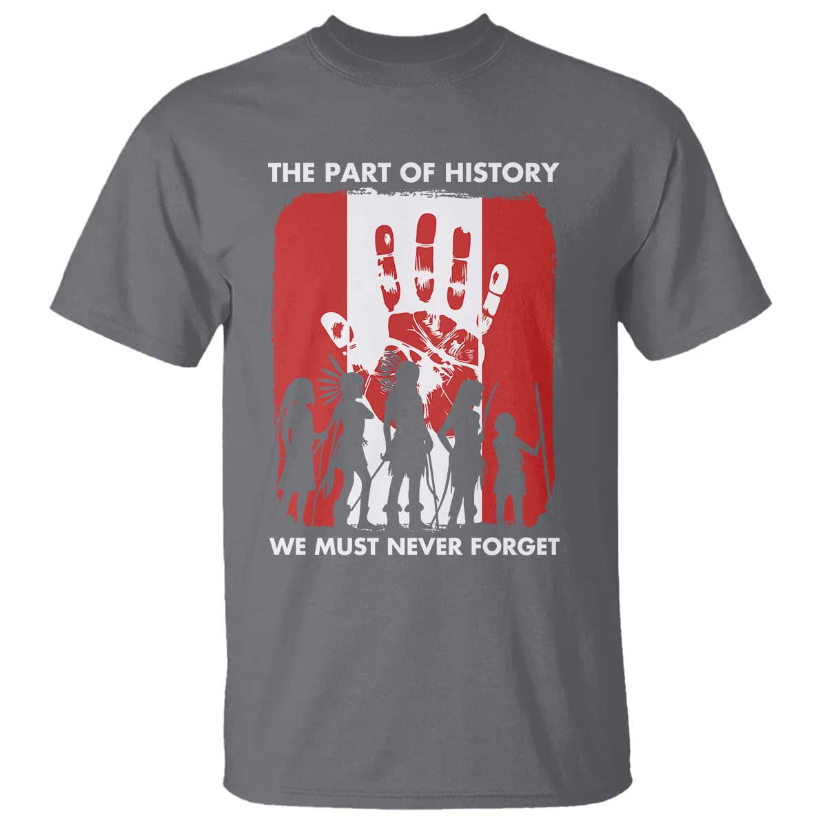 Native American Child Idian T Shirt The Part Of History We Must Never Forget TS14 Charcoal Print Your Wear