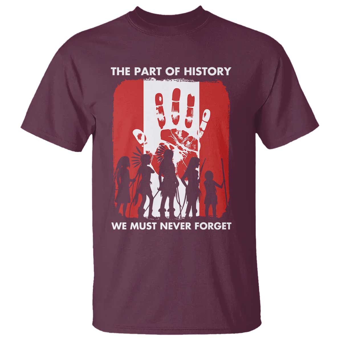 Native American Child Idian T Shirt The Part Of History We Must Never Forget TS14 Maroon Print Your Wear