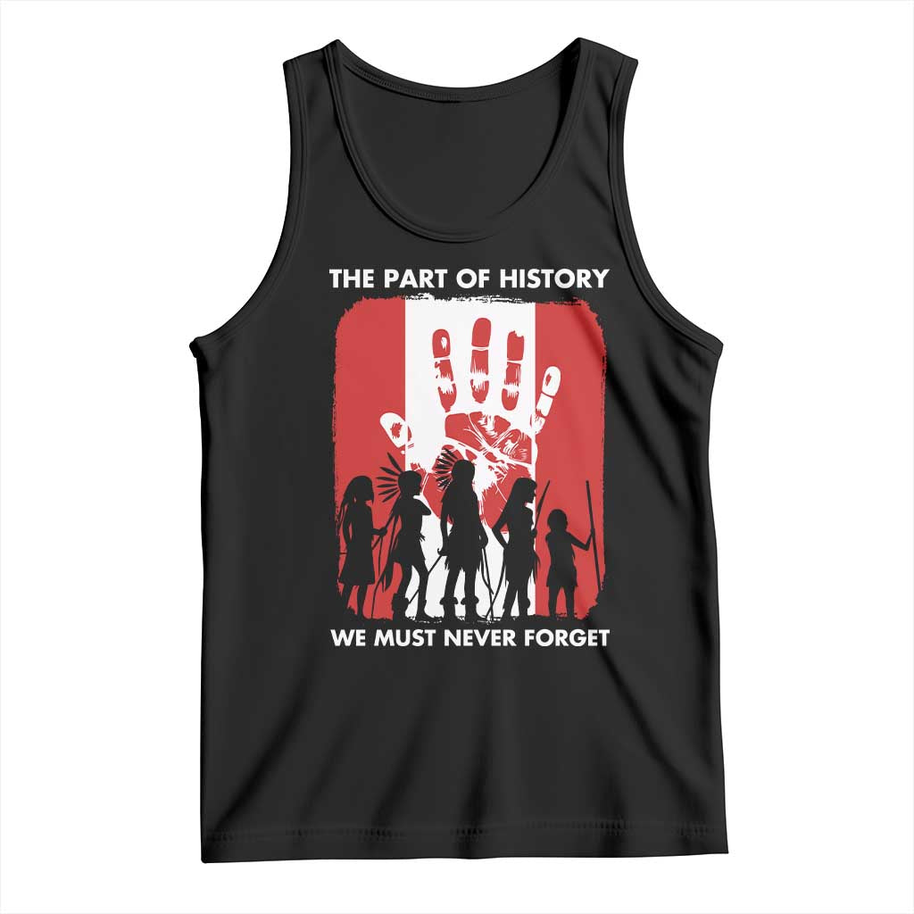 Native American Child Idian Tank Top The Part Of History We Must Never Forget TS14 Black Print Your Wear