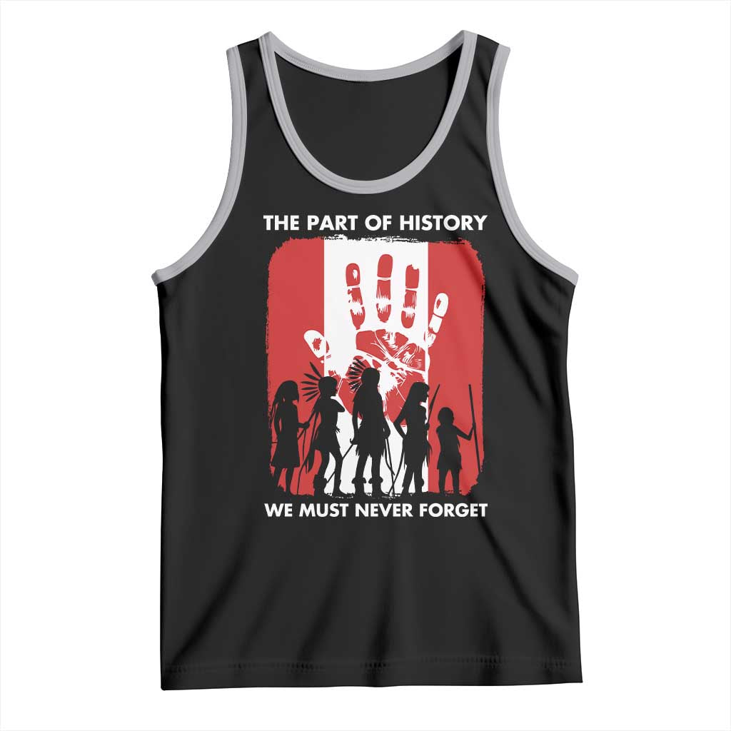 Native American Child Idian Tank Top The Part Of History We Must Never Forget TS14 Black Athletic Heather Print Your Wear