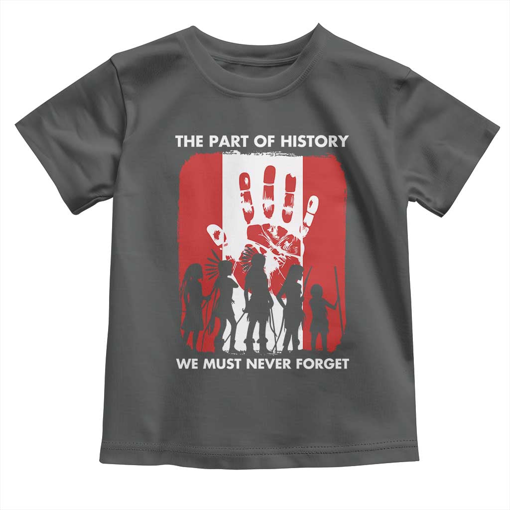 Native American Child Idian Toddler T Shirt The Part Of History We Must Never Forget TS14 Dark Heather Print Your Wear