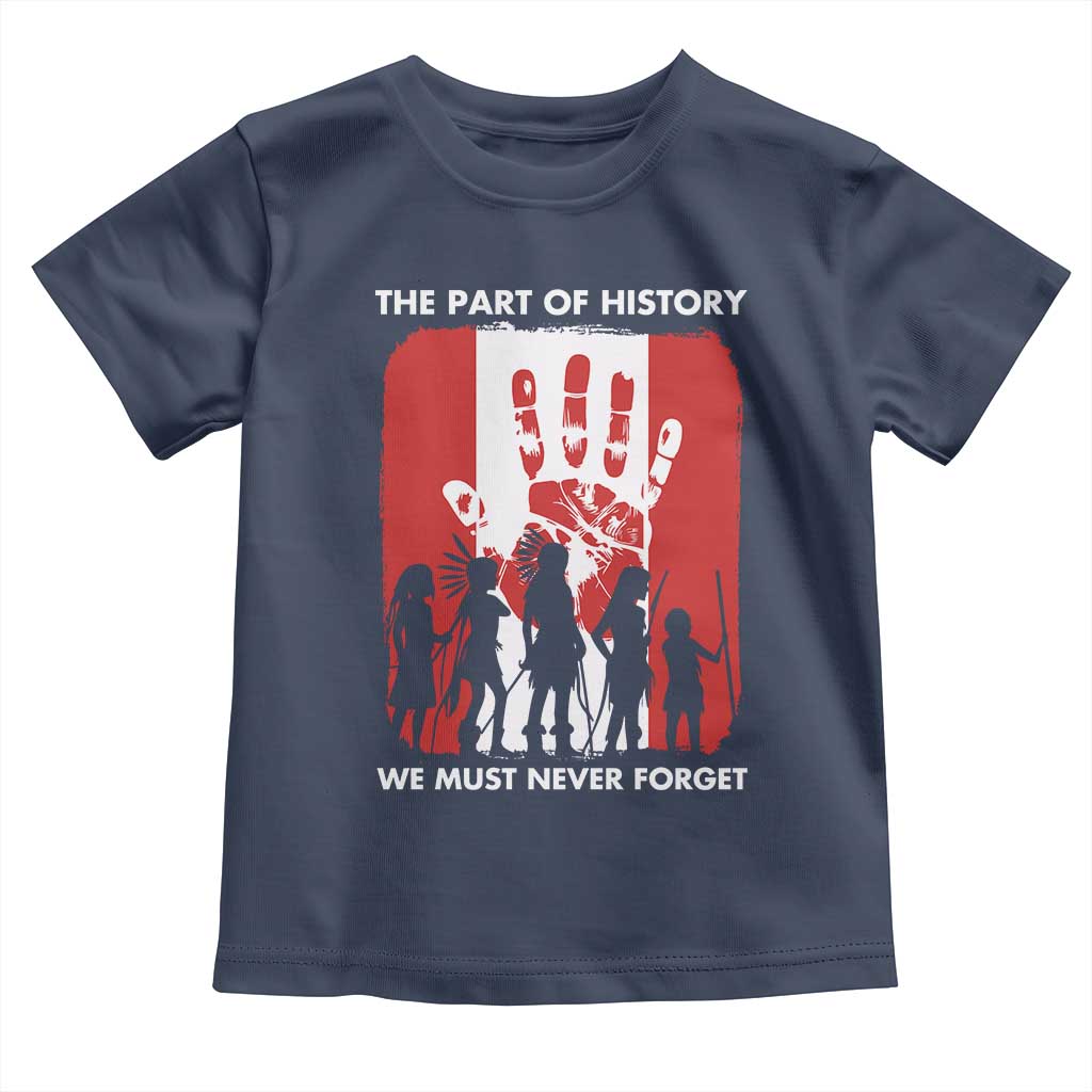 Native American Child Idian Toddler T Shirt The Part Of History We Must Never Forget TS14 Navy Print Your Wear
