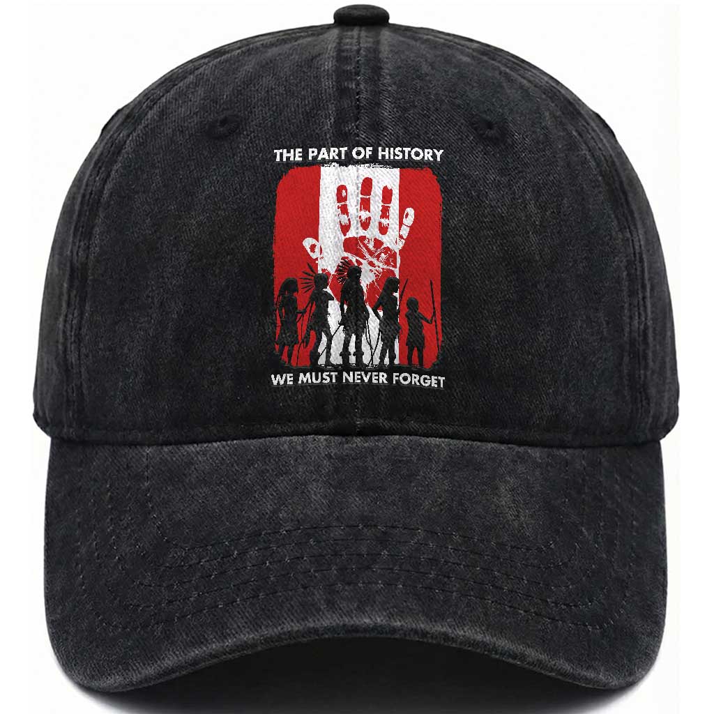 Native American Child Idian Washed Cotton Baseball Cap The Part Of History We Must Never Forget TS14 Washed Cap Universal Fit Black Print Your Wear