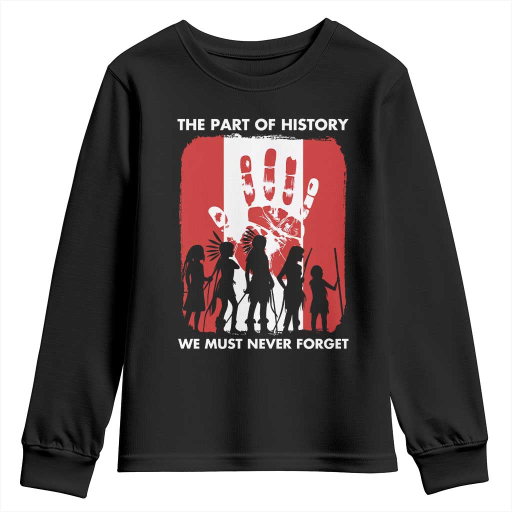 Native American Child Idian Youth Sweatshirt The Part Of History We Must Never Forget TS14 Black Print Your Wear