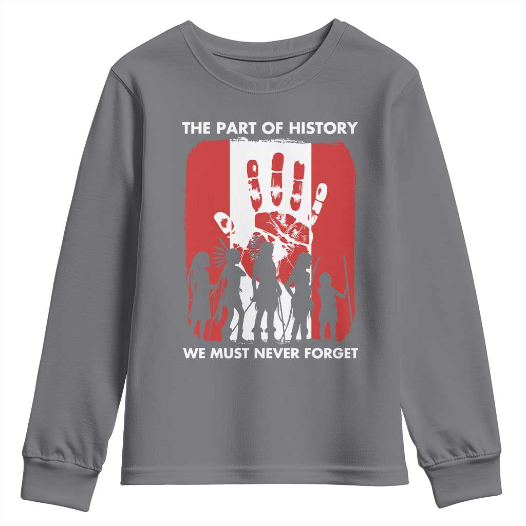 Native American Child Idian Youth Sweatshirt The Part Of History We Must Never Forget TS14 Charcoal Print Your Wear