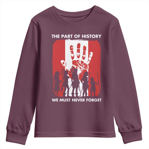 Native American Child Idian Youth Sweatshirt The Part Of History We Must Never Forget TS14 Maroon Print Your Wear