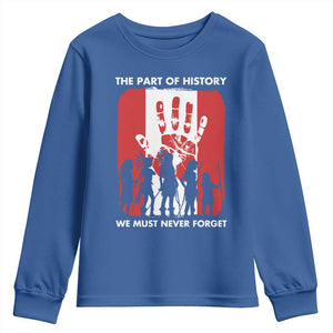 Native American Child Idian Youth Sweatshirt The Part Of History We Must Never Forget TS14 Royal Blue Print Your Wear