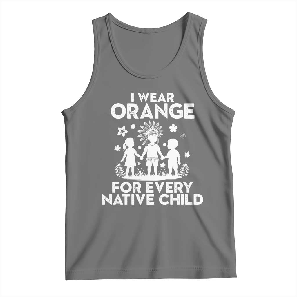 Native American Child Idian Tank Top I Wear Orange For Every Native Child Indian Pride TS14 Black Heather Print Your Wear