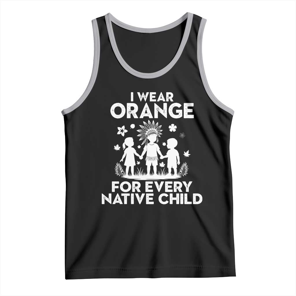 Native American Child Idian Tank Top I Wear Orange For Every Native Child Indian Pride TS14 Black Athletic Heather Print Your Wear