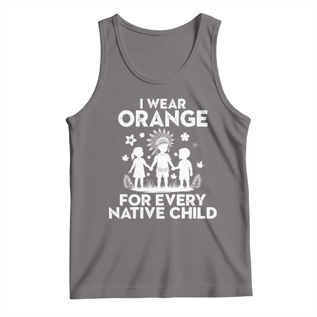Native American Child Idian Tank Top I Wear Orange For Every Native Child Indian Pride TS14 Deep Heather Print Your Wear