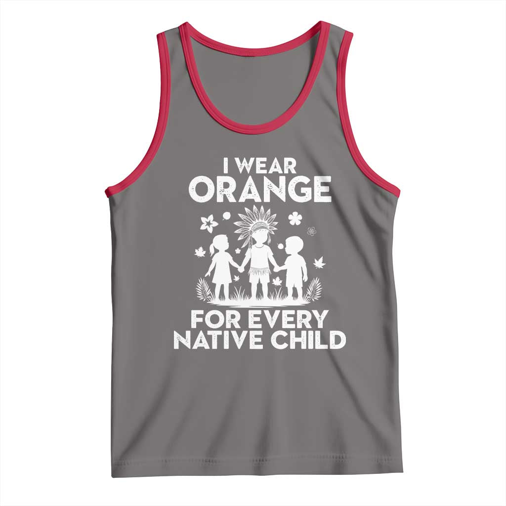 Native American Child Idian Tank Top I Wear Orange For Every Native Child Indian Pride TS14 Deep Heather Red Print Your Wear