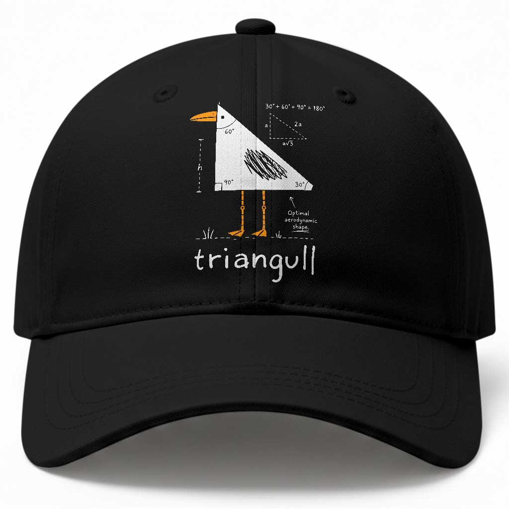 Triangull Triangle Seagull Bird Pun Baseball Cap Funny Math Teacher Joke Humor TS14 Print Your Wear