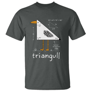 Triangull Triangle Seagull Bird Pun T Shirt Funny Math Teacher Joke Humor TS14 Dark Heather Print Your Wear