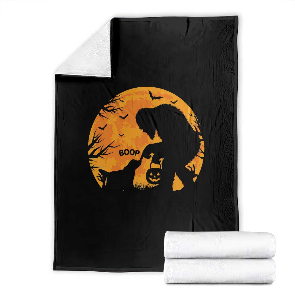 Bigfoot Boop Dog Hallowwen Throw Blanket Funny Sasquatch Meme Dog Lovers Full Moon TS14 Black Print Your Wear