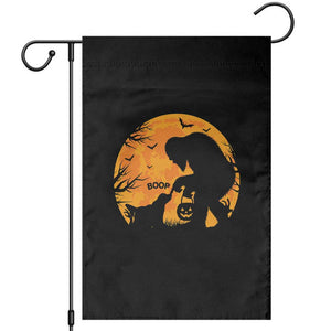 Bigfoot Boop Dog Hallowwen Garden Flag Funny Sasquatch Meme Dog Lovers Full Moon TS14 Black Print Your Wear
