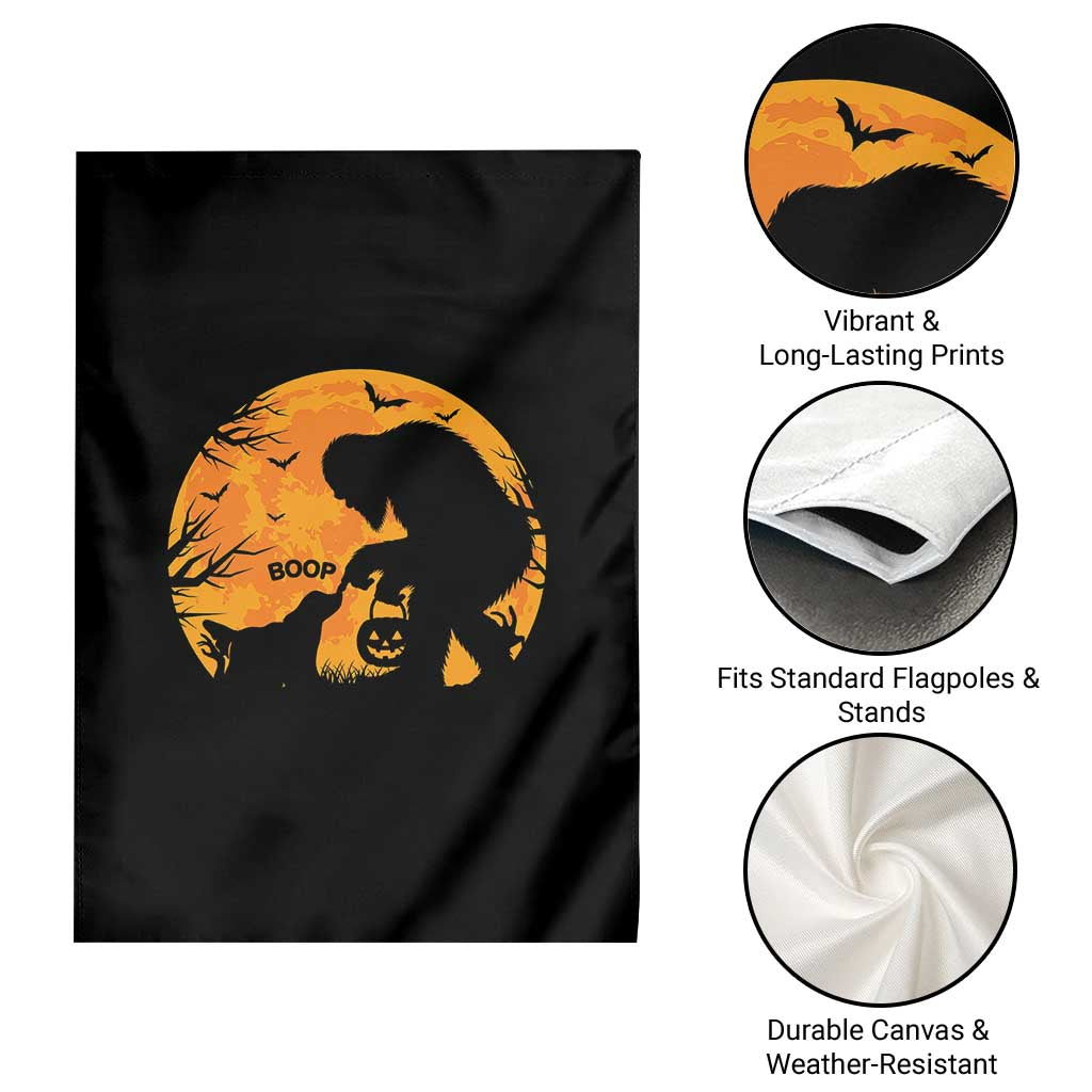 Bigfoot Boop Dog Hallowwen Garden Flag Funny Sasquatch Meme Dog Lovers Full Moon TS14 Print Your Wear