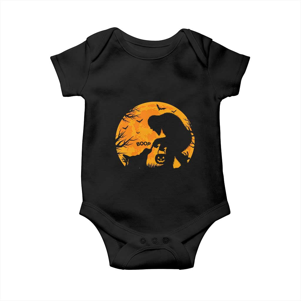 Bigfoot Boop Dog Hallowwen Baby Onesie Funny Sasquatch Meme Dog Lovers Full Moon TS14 Black Print Your Wear