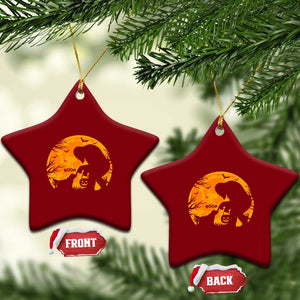 Bigfoot Boop Dog Hallowwen Ceramic Ornament Funny Sasquatch Meme Dog Lovers Full Moon TS14 Print Your Wear