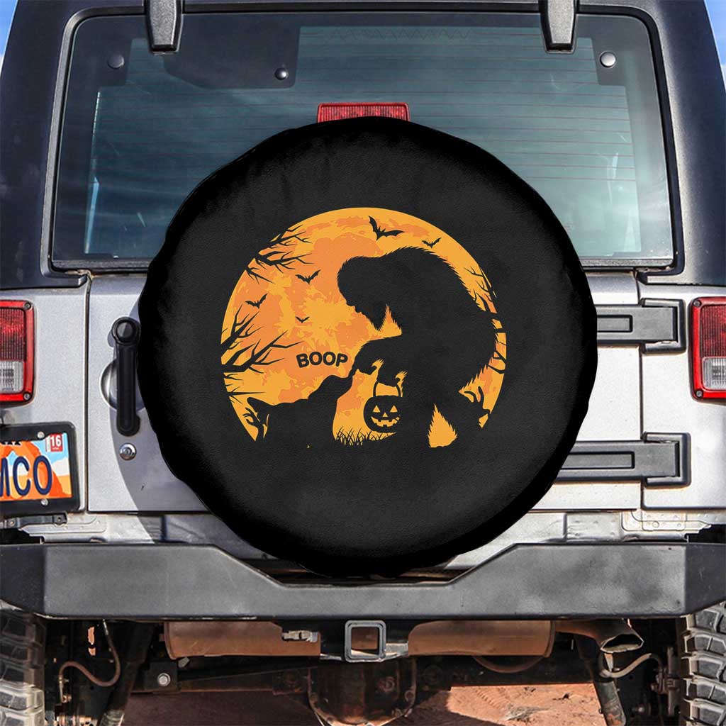 Bigfoot Boop Dog Hallowwen Spare Tire Cover Funny Sasquatch Meme Dog Lovers Full Moon TS14 No hole Black Print Your Wear