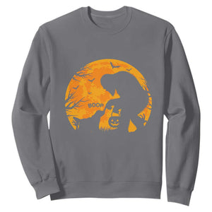 Bigfoot Boop Dog Hallowwen Sweatshirt Funny Sasquatch Meme Dog Lovers Full Moon TS14 Charcoal Print Your Wear