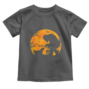 Bigfoot Boop Dog Hallowwen Toddler T Shirt Funny Sasquatch Meme Dog Lovers Full Moon TS14 Dark Heather Print Your Wear