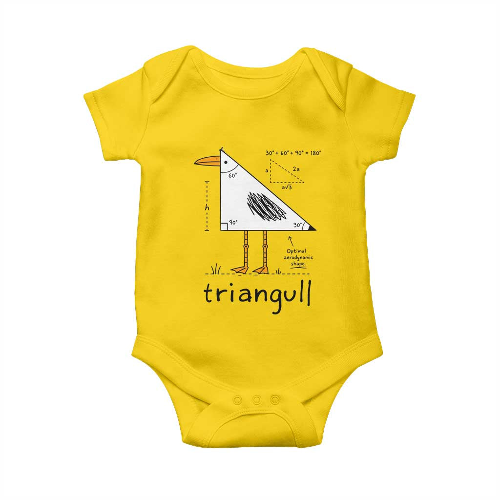 Triangull Triangle Seagull Bird Pun Baby Onesie Funny Math Teacher Humor TS14 Daisy Print Your Wear