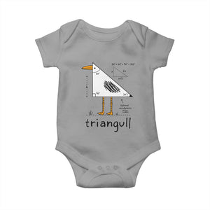 Triangull Triangle Seagull Bird Pun Baby Onesie Funny Math Teacher Humor TS14 Sport Gray Print Your Wear