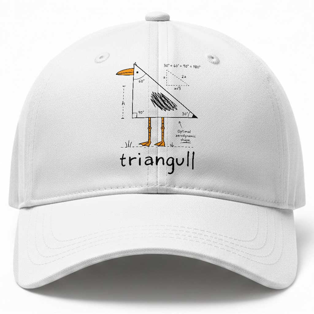 Triangull Triangle Seagull Bird Pun Baseball Cap Funny Math Teacher Humor TS14 Print Your Wear