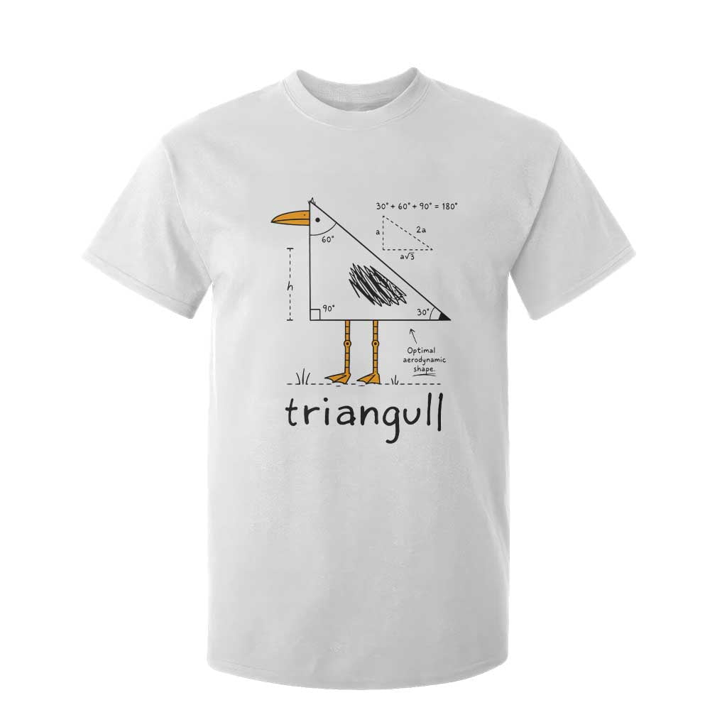 Triangull Triangle Seagull Bird Pun T Shirt For Kid Funny Math Teacher Humor TS14 White Print Your Wear