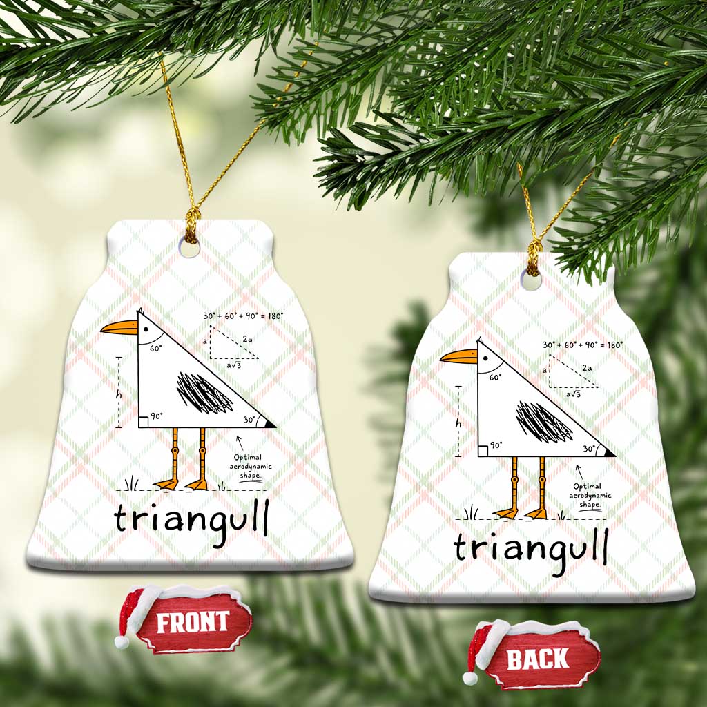 Triangull Triangle Seagull Bird Pun Ceramic Ornament Funny Math Teacher Humor TS14 Print Your Wear