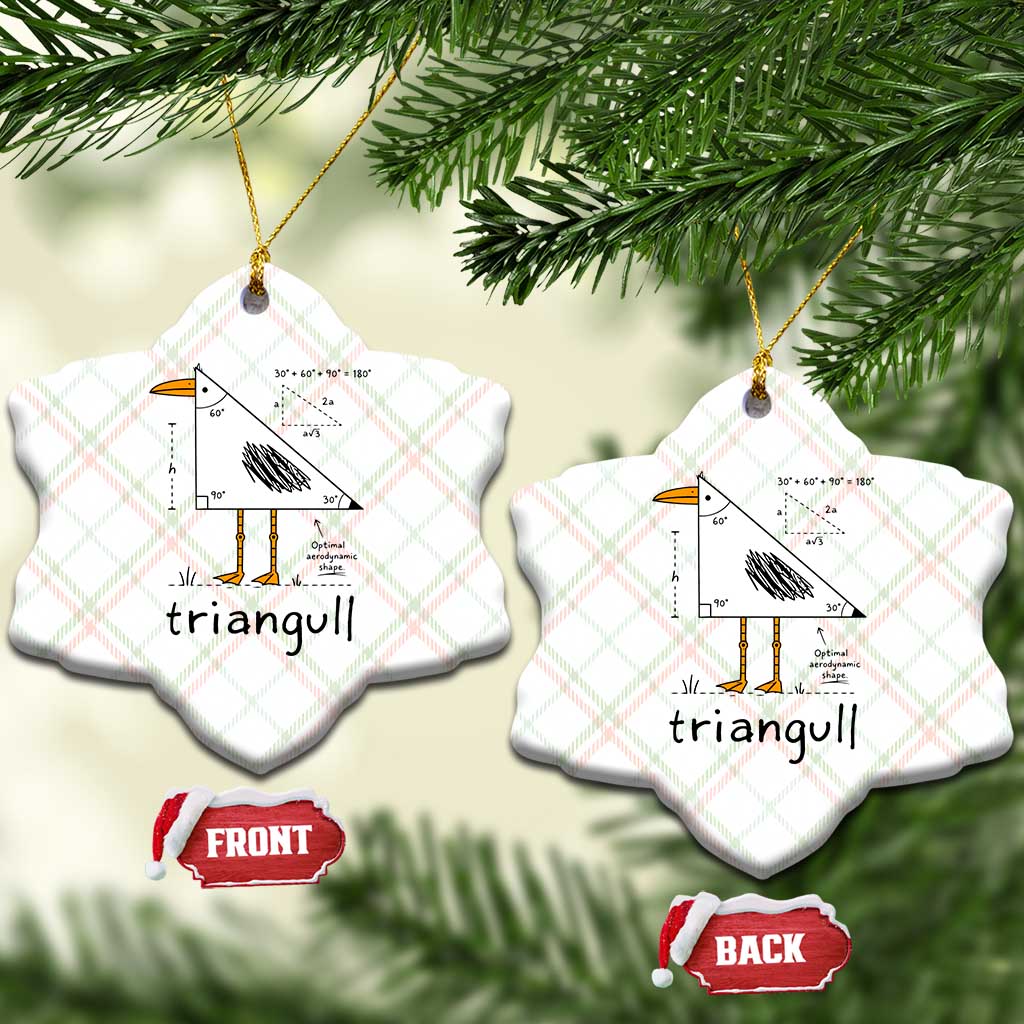 Triangull Triangle Seagull Bird Pun Ceramic Ornament Funny Math Teacher Humor TS14 Print Your Wear