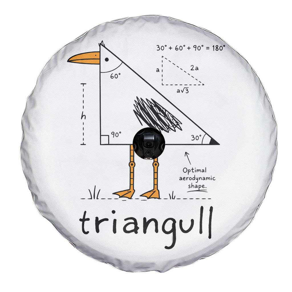 Triangull Triangle Seagull Bird Pun Spare Tire Cover Funny Math Teacher Humor TS14 Print Your Wear